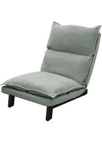 ML-Design Bodenstuhl Grau-Grün , Hellgrün , Textil , 59x73.5x96 cm , Wohnzimmer, Sessel, Relaxliegen