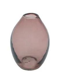 Vase , Grau , Glas , oval , 13.5 cm , mundgeblasen, Hotcut , Dekoration, Vasen, Glasvasen