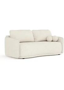 Maison de Reve Schlafsofa Mitsis Creme Plüschstoff , Textil , Füllung: Schaumstoff,Schaumstoff , Rundrohr , 231x93x106 cm , Oeko-Tex® Standard 100, Reach, Hergestellt in Europa , Babymöbel & Kindermöbel, Kinderzimmer & Jugendzimmer, Schlafsofas