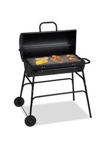 Relaxdays Holzkohlegrill , Schwarz , Metall, Kunststoff , 103x96.5x64.5 cm , Grills & Outdoor-Küchen, Holzkohlegrills