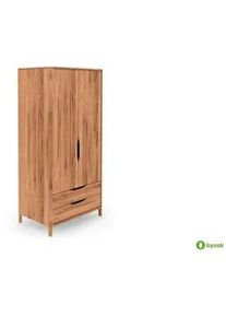 byoak Kleiderschrank Paul Kernbuche , Holz , 95x188x60 cm , Schlafzimmer, Kleiderschränke, Drehtürenschränke