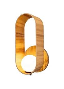 Elstead Lighting Wandleuchte , Teakfarben , Holz, Metall, Glas , Teakholz , furniert , 25x52.5 cm , RoHS, Ce , Lampen & Leuchten, Leuchtenserien