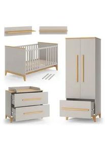 Vitalispa Kinderzimmer-Set Malia Cashmere-Eiche 5 Teile , Kaschmir, Eichefarben , Holzwerkstoff , Rechteckig , 108x98x70 cm , Kinder- & Jugendzimmer, Jugendmöbel, Komplette Kinder- & Jugendzimmer