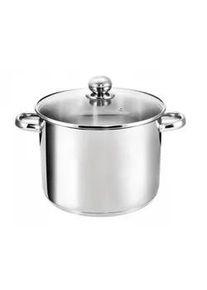 Kopf Kochtopf Grandis, Edelstahl, Induktion, 10 Liter, Ø 26 cm, Höhe 19 cm , Edelstahlfarben , Metall , Rund , wärmeisolierter Griff , Kochen, Töpfe, Kochtöpfe