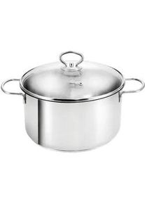 Kopf Fleischtopf Merkur, Edelstahl, Induktion, 4 Liter, Ø 24 cm, Höhe 11 cm , Edelstahlfarben , Metall , Rund , breiter Schüttrand , Kochen, Töpfe, Fleischtöpfe