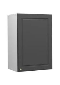 VICCO Badschrank Fame-Line Anthrazit-Gold 50 x 72 cm , Anthrazit, Weiß , Holzwerkstoff , Rechteckig , 50x72x34.1 cm , Badezimmer, Badezimmerschränke, Hängeschränke