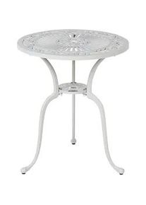 Beliani Bistrotisch Weiß Dascio , Metall , rund , 61x71x61 cm , Gartenmöbel, Gartentische, Gartentische