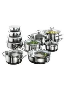 Kärcher Karcher Topfset Jasmin aus Edelstahl, Induktion, 20-teilig , Silberfarben , Metall , Rund , geschmacksneutral , Kochen, Töpfe, Topfsets