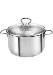 Kopf Fleischtopf Merkur, Edelstahl, Induktion, 2,5 Liter, Ø 20 cm, Höhe 9,5 cm , Edelstahlfarben , Metall , Rund , breiter Schüttrand , Kochen, Töpfe, Fleischtöpfe