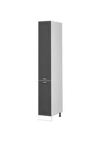 VICCO Badschrank Fame-Line Anthrazit-Gold 30 x 206.8 cm , Anthrazit, Weiß , Holzwerkstoff , 5 Fächer , Rechteckig , 30x206.8x58 cm , Badezimmer, Badezimmerschränke, Hochschränke