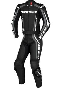 iXS Sport RS-800 1.0, leather suit 2pcs. , color: Black/Grey/White , size: 48
