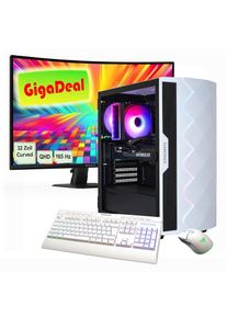 GAMEMAX , Gaming-PC-Komplettsystem »GigaDeal Diamond WT SET2643« 32 ′′ Intel Core i5 GeForce RTX 5060 Ti 32 GB RAM 1.000 GB SSD Windows 11 +...