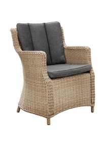 Destiny, Gartensessel &raquo;LUNA&laquo; Set, 2 Stk. tlg. Aluminium, Polyrattan, inkl. Auflagen, natur meliert, Obermaterial: 100% Polyester. Miedereinsatz: 50% 