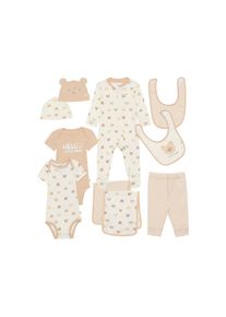 HUGGIES babywear , Neugeborenen-Geschenkset »HGHN 10PC GIFT BOX SET« Set, 10 Stk. tlg. mit Bärchenmotiven , GRANOLA , 1 (56/68) , 10-tlg. Baby Set...