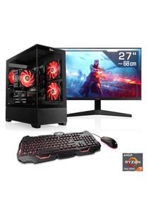 CSL , Gaming-PC-Komplettsystem »AeroVision V24421« 27 ′′ AMD Ryzen 7 GeForce RTX 5070 32 GB RAM 2.000 GB SSD , schwarz , Inkl. 27 Zoll Full-HD...