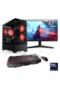CSL , Gaming-PC-Komplettsystem »AeroVision V24460« 27 Intel GeForce RTX 5070 64 GB RAM 2.000 GB SSD , schwarz , Inkl. 27 Zoll Full-HD Monitor,...