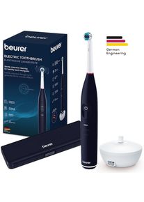 Beurer, Elektrische Zahnb&uuml;rste &raquo;TB 50, Elektrische Zahnb&uuml;rste mit Andrucksensor & Langzeitakku&laquo; 1 Stk. Aufsteckb&uuml;rsten Effektive Plaque-Entfernung, 3 