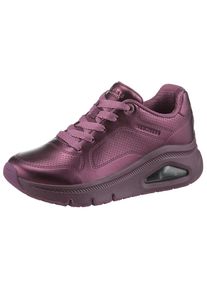 Skechers, Damen, Sneaker &raquo;UNO ICON - LUSTROUS AIR&laquo; Keilsneaker, Plateausneaker, Schn&uuml;rschuh im Metallic Look, weinfarben, 40, weinfarben, Modische 