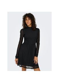 Only , Minikleid »ONLERICA LIFE L/S HIGH NECK DRESS JRS« Sommerkleid , Black , N-Gr , L -N-Gr , L , Kurzes Kleid von Only