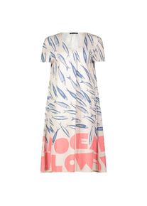 Betty Barclay, Damen, Sommerkleid &raquo;Leinenkleid mit V-Ausschnitt&laquo;, Nature/Blue, EURO, 38 -EURO, Nature/Blue, Passform: Figurumspielend