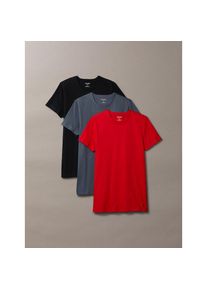 Calvin Klein Underwear , T-Shirt »S/S CREW NECK 3PK« Packung, 3er-Pack, 3 Stk. tlg. mit Logostickerei , Turbulence/Adrenaline Rush/Black , XL (54)...