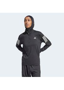 adidas Performance, Damen, Rollkragenshirt &raquo;OTR B HZIP&laquo;, Black, XS, Black, Diese Laufjacke ist teilweise aus recycelten Materialien hergestellt.