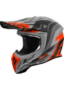 Airoh Aviator Ace 2 Ground, kask krzyżowy , kolor: Matowy Jasnoszary/Szary/Neonowyowy-Pomarańczowy , rozmiar: M