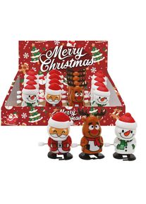 BOX 12 WIND-UP CHRISTMAS TOYS ASSORTED 6.5CM