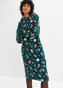Jule-sweatkjole, grønn, størrelse 56/58 (3XL), bonprix