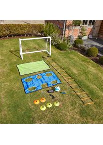 REBO Portable PVC Football Goal with Training Kit - 8 x 6 FT