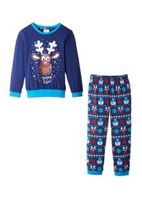 Pyjama 100% coton (ens. 2 pces) - bleu - taille 128/134 avec coton - bonprix