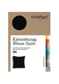 Schlafgut Kopfpolsterbezug , Schwarz , Textil , Uni , 80x80 cm , Textiles Vertrauen - Oeko-Tex®, AZO-frei, Oeko-Tex® Standard 100 , bügelleicht, bügelfrei , Heimtextilien, Bezüge, Polsterbezüge