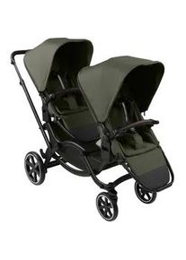 Abc Design Geschwisterwagen , 60x118x121 cm , EN 1888 , Feststellbremse, Federung, 5-Punkte-Gurt, für Babyschale geeignet, Griff in Lederoptik, Transportsicherung, Sitz umsetzbar, abnehmbarer Schutzbügel, Teleskopgriff, auch mit EVA-Rädern erhältlich , Baby on Tour, Kinderwagen, Geschwisterwagen & Zwillingskinderwagen
