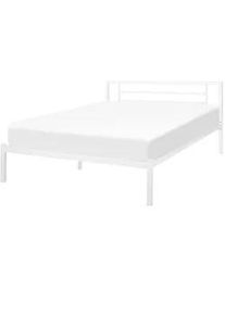 Beliani Metallbett 140/200cm Weiß Cusset , Metall , 140x200 cm , Schlafzimmer, Betten, Metallbetten