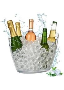 Relaxdays Getränkekühler , Transparent , Kunststoff , 25.5 cm , Essen & Trinken, Barausstattung