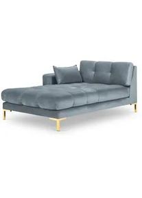 Micadoni Chaiselongue links Mamaia aus Samt hellblau , Textil , 102x75x185 cm , Hergestellt in Europa, Oeko-Tex® , Wohnzimmer, Sofas & Couches, Sofas, Recamieren