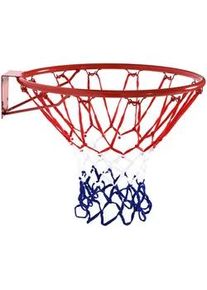 HOMCOM Basketballnetz, Stahlrohr, Rot / Blau / Weiß, ø46 x H1,6 cm , Metall , 1.6x45 cm , Freizeit & Co, Sport & Fitness