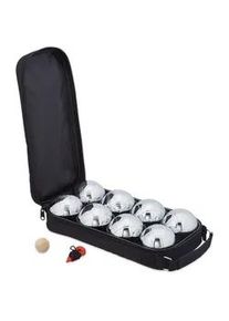 Relaxdays Boule Kugeln , Multicolor , Metall, Textil , 16x7 cm , Freizeit, Sport & Fitness, Ballsport