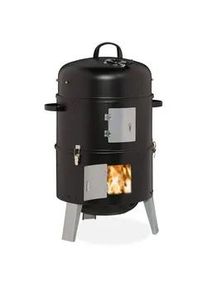 Relaxdays Smoker , Schwarz , Metall , 52x80x40 cm , Grills & Outdoor-Küchen, Holzkohlegrills
