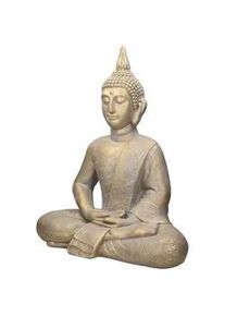 ECD Germany ECD-Germany Buddha Kopf Statue 63 cm , Bronzefarben , Kunststoff , 29x63x52 cm , Dekoration, Skulpturen & Dekoobjekte, Buddha-Statuen