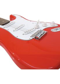 Dimavery ST-203 E-Gitarre, rot (E-Gitarre), Gitarre, Rot