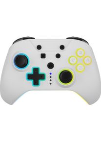 Hyperkin NuRival Light Up Wireless Game Controller - white (NSW) (Switch OLED), Gaming Controller, Weiss