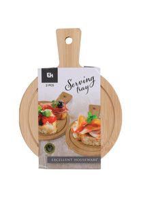 Servierbrett Bambus, 2er-Set