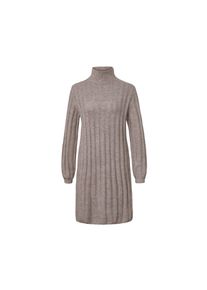 Tchibo - Geripptes Strickkleid mit Stehkragen - Damen - Gr. M - taupe