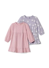 Tchibo - 2 Baby-Jerseykleider - Mädchen - Gr. 86/92 - creme/print