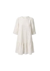 Tchibo - Webkleid mit Stickerei - Damen - Gr. 38 - creme