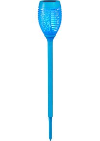 Bonetti LED Gartenfackel LED-Modul 1 Stk. LED Solar Gartenfackel mit realer Flamme in blau, Größe Höhe: 72 cm