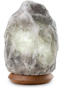 my home Salzkristall-Tischlampe »Sclassin« E14 1 Stk. Warmweiß Handgefertigt - jeder Stein ein Unikat in grau, Größe Ø 12 cm Höhe: 18 cm