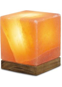 Himalaya Salt Dreams Salzkristall-Tischlampe »Kubus« E14 1 Stk. Warmweiß Handgefertigt aus Salzkristall - jeder Stein ein Unikat in orange, Größe Ø...