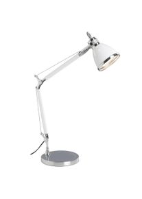 Brilliant Tischleuchte »Octavia« E27 1 Stk. Tischlampe chrom/weiß in weiß, Größe Ø 21 cm
